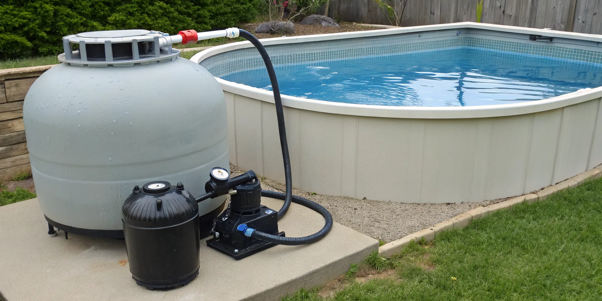 Troubleshooting an above ground pool sand filter and pump system.