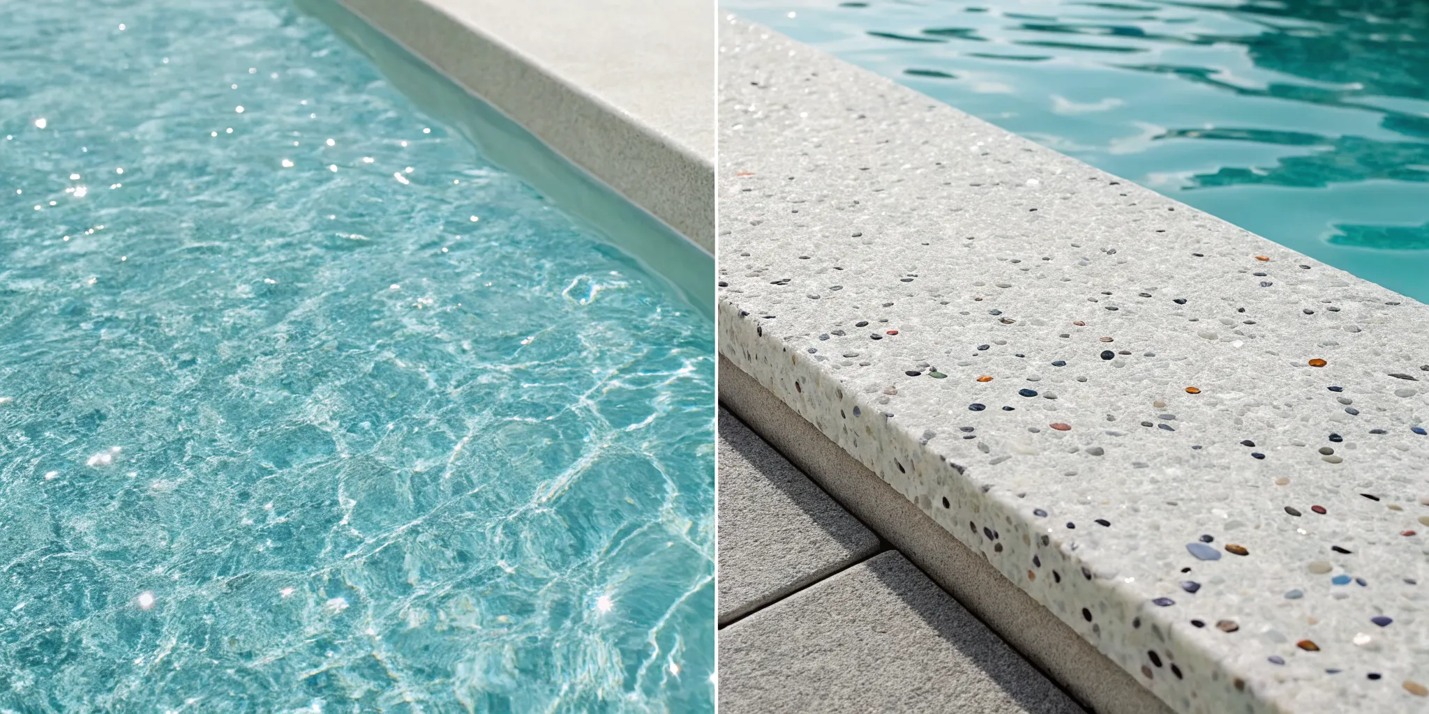 Close-up of a Diamond Brite pool resurfacing finish, a key factor in the total cost.