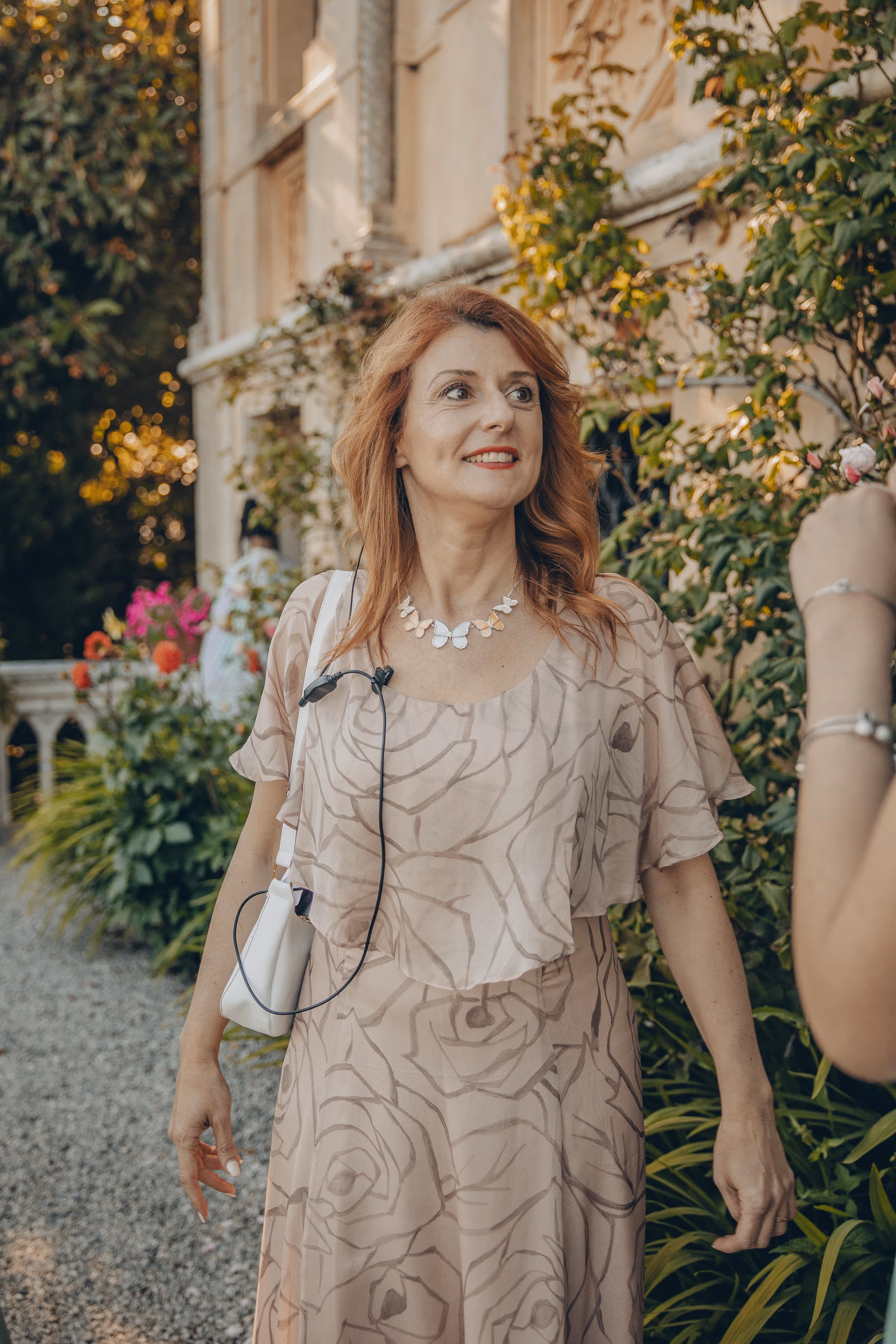 art imagein a candid moment, looking off-camera with a warm and elegant expression