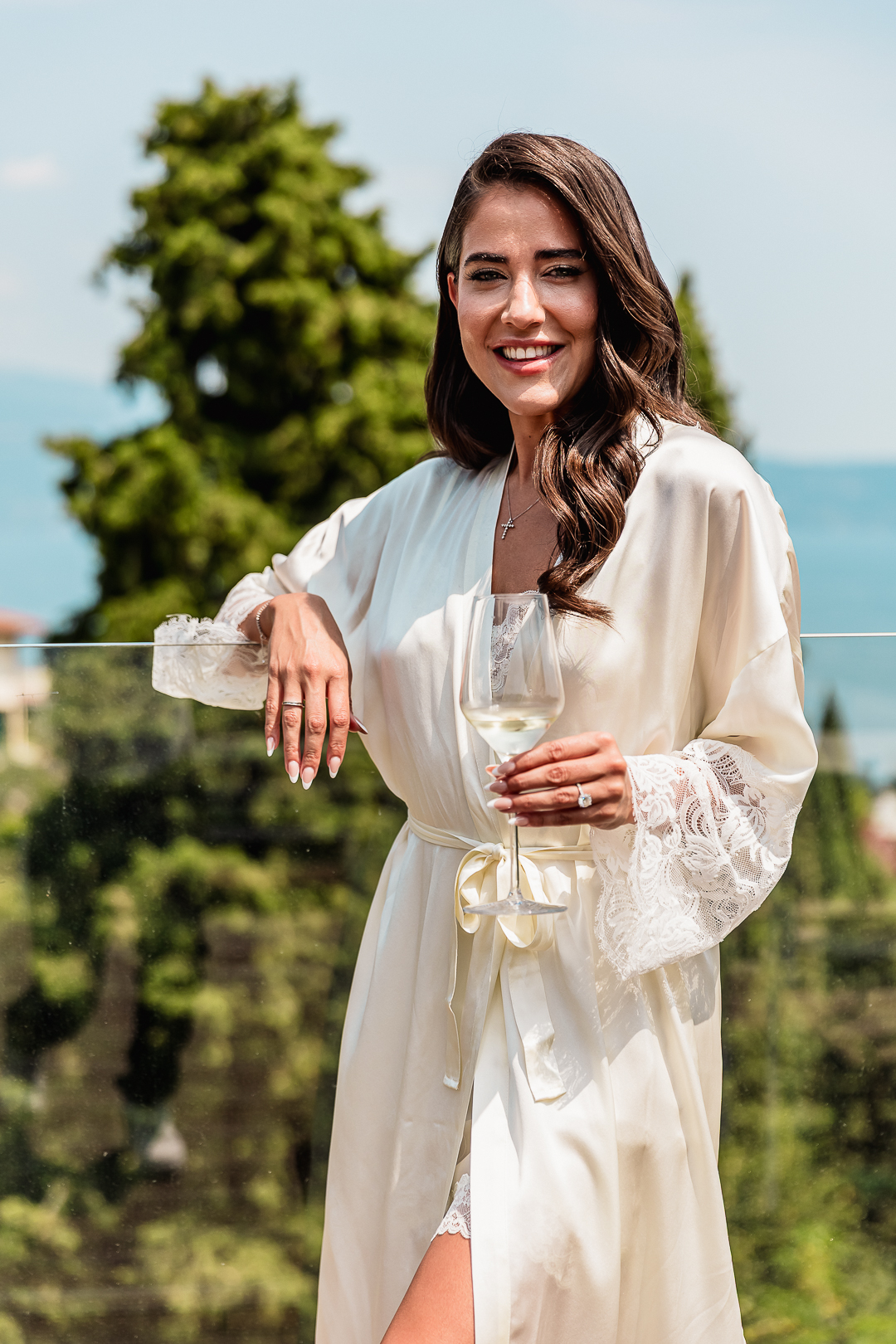 bride during the preparation