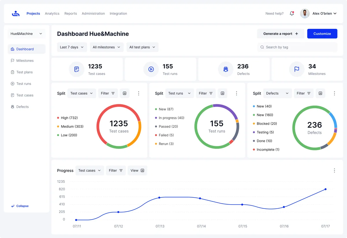 Screenshot of the TestFiesta application - creating a test case