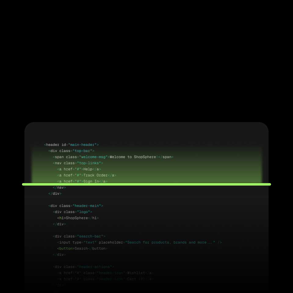Image showing a html page being scanned by AI crawler