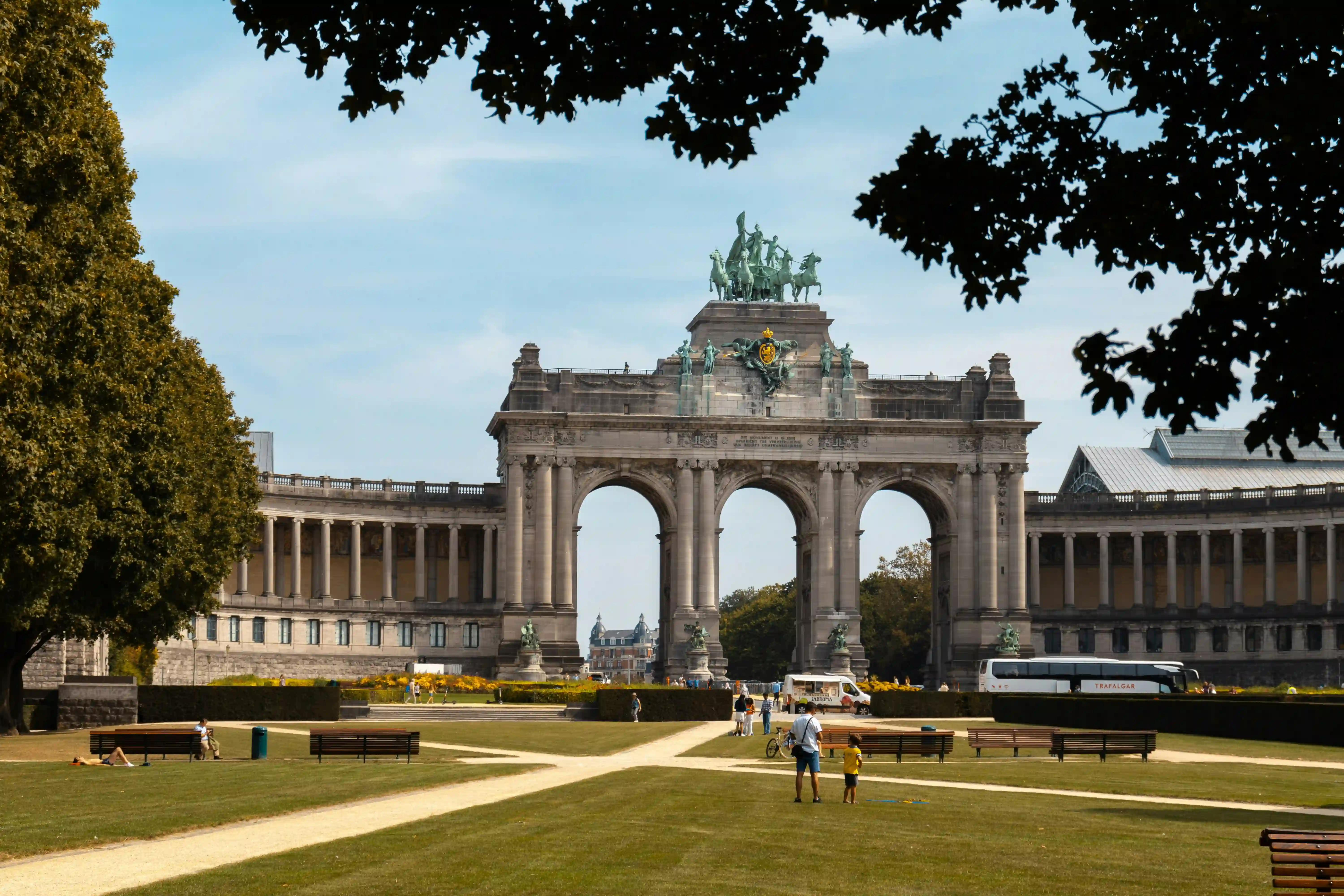 Triomfboog in het Jubelpark Brussel tijdens onze private sightseeing tour door België