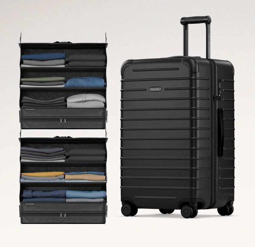 Animated demonstration of the FlowCloset travel organization system