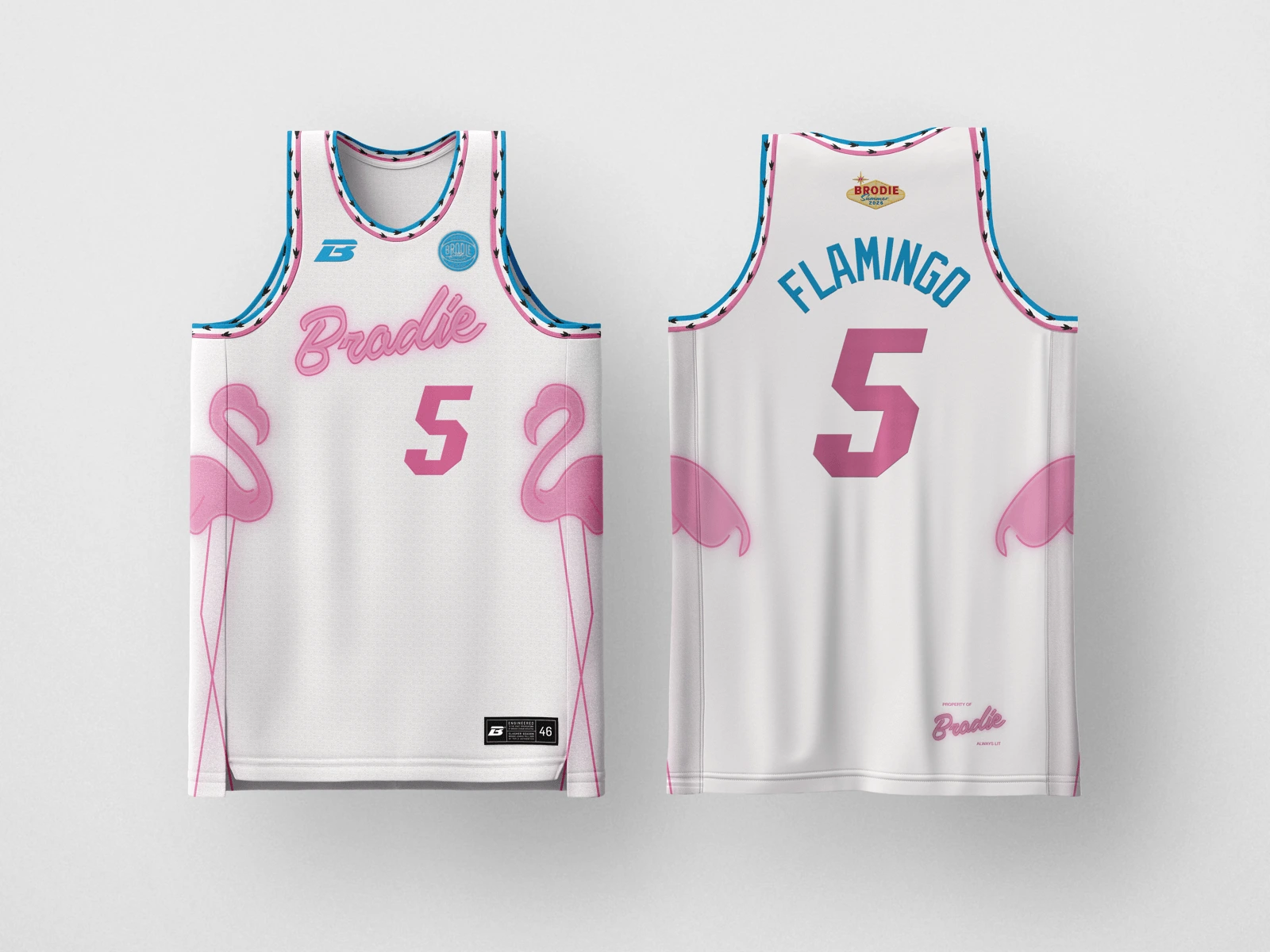 Brodie Rec League Miami day edition jersey — custom basketball uniform for the recreational league