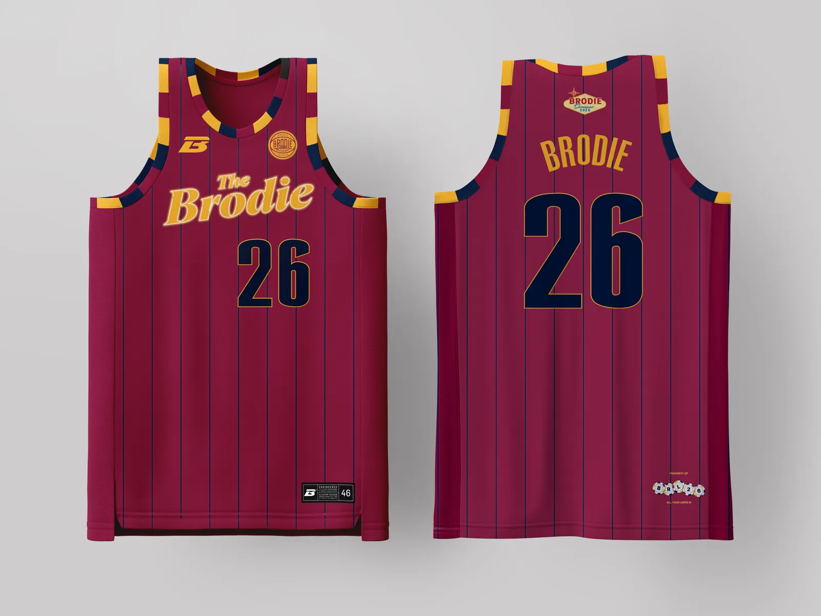 Brodie Rec League Cleveland jersey — custom basketball uniform for the recreational league