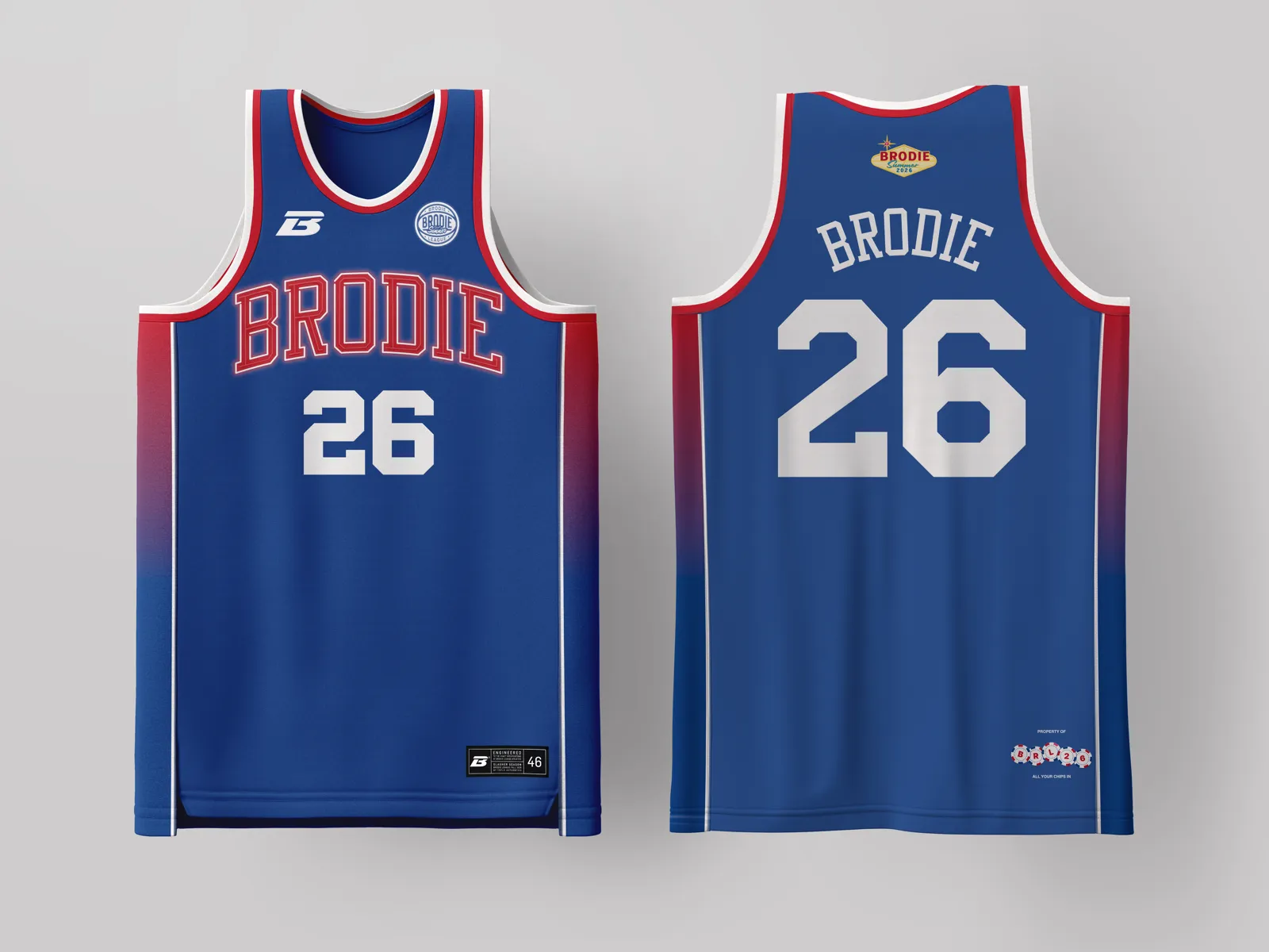 Brodie Rec League Los Angeles jersey — custom basketball uniform for the recreational league