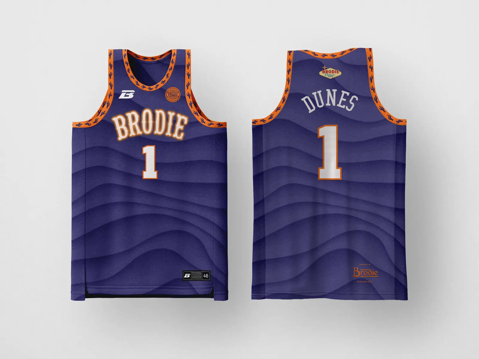 Brodie Rec League Phoenix night edition jersey — custom basketball uniform for the recreational league