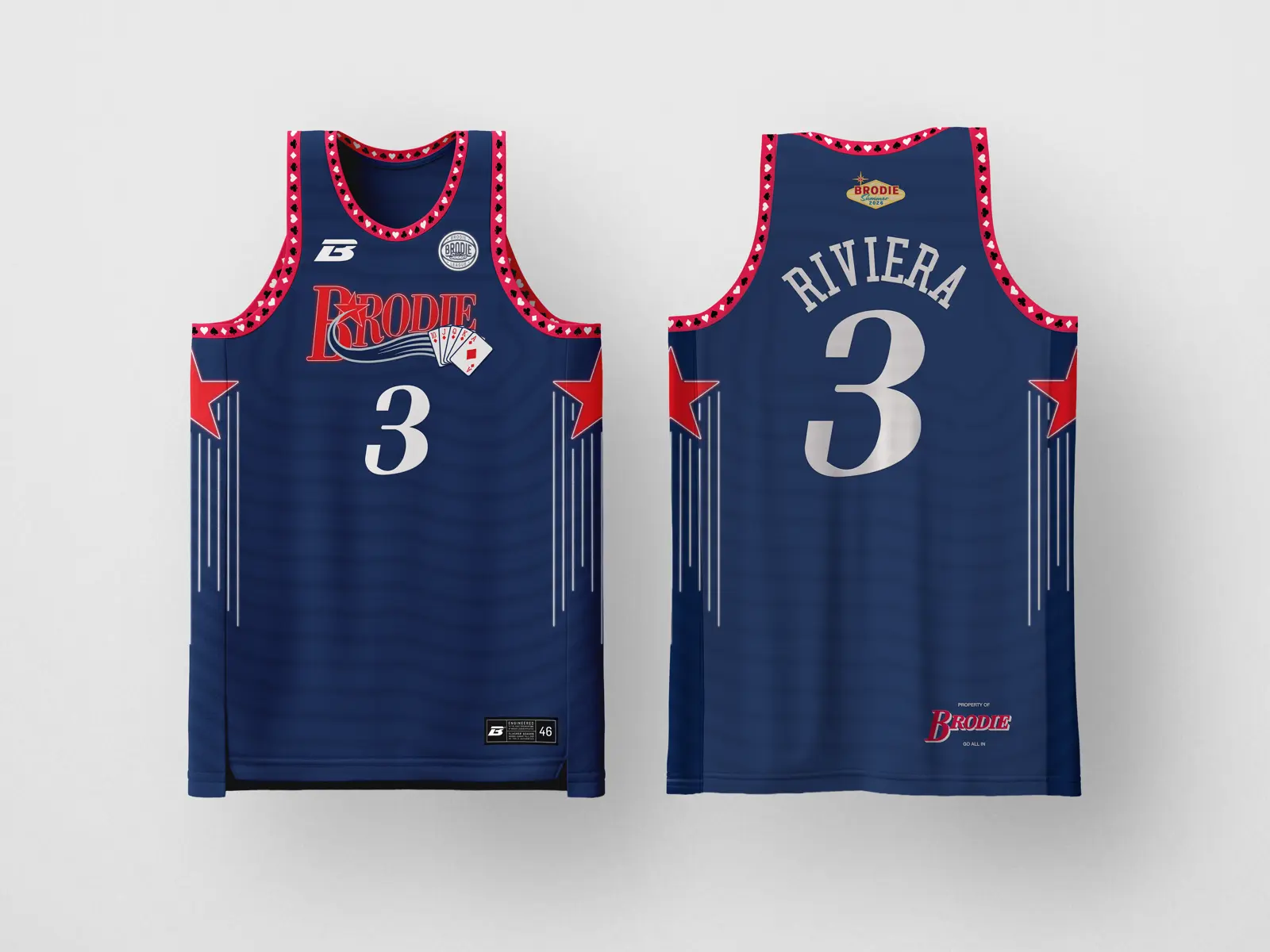 Brodie Rec League Philadelphia night edition jersey — custom basketball uniform for the recreational league