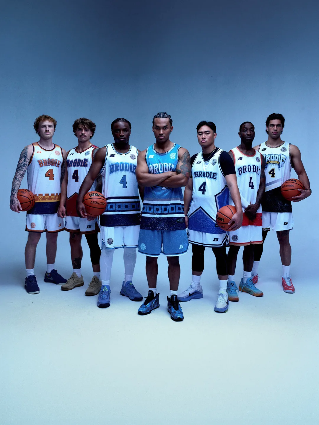 Brodie athletes in game jerseys ready to play