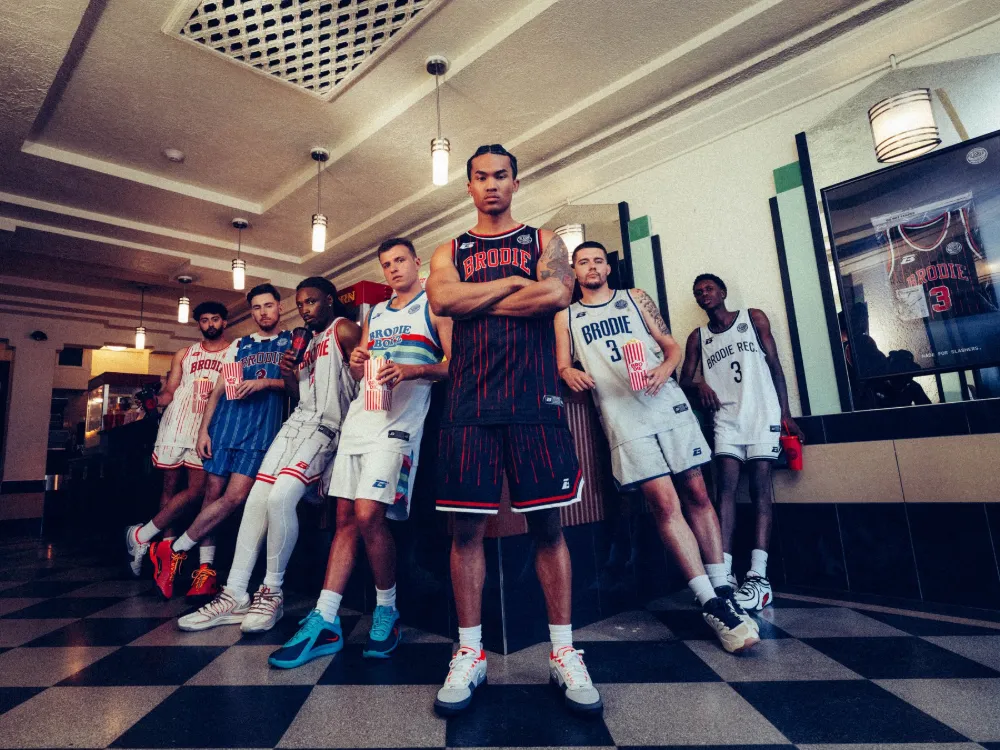 BRODIE athletes lined up on court
