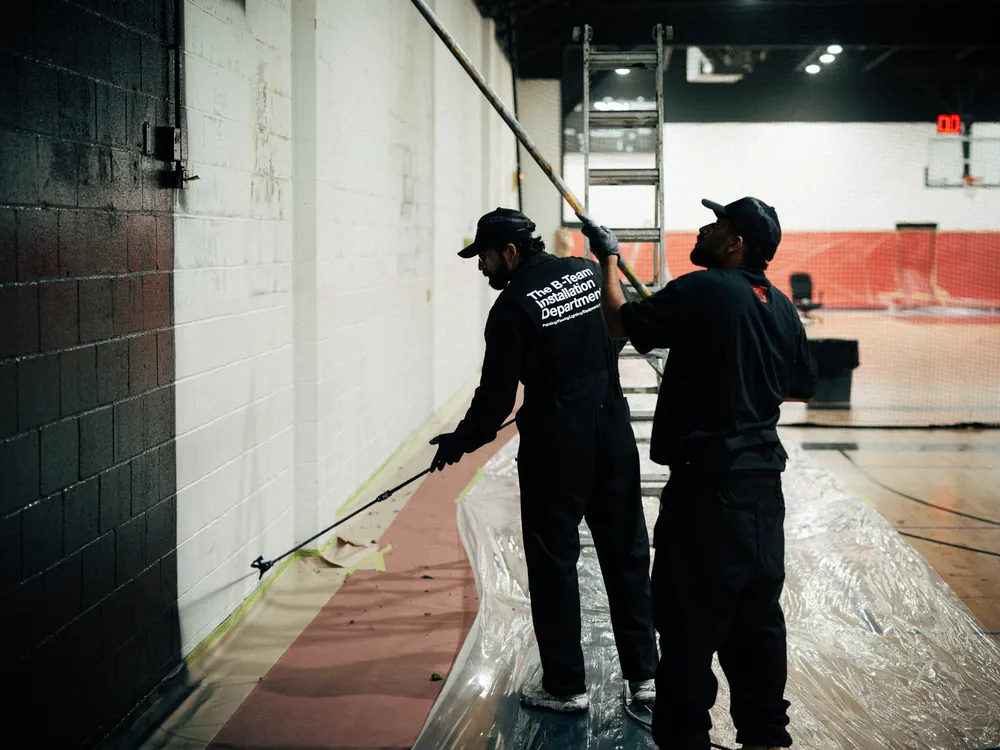 BRODIE crew checking a venue floor