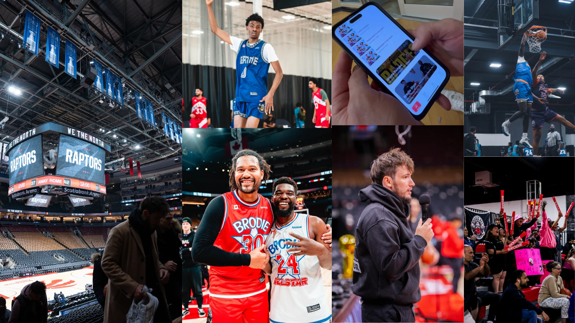 The All-Star Game at Scotiabank Arena, players, fans and the BRODIE app