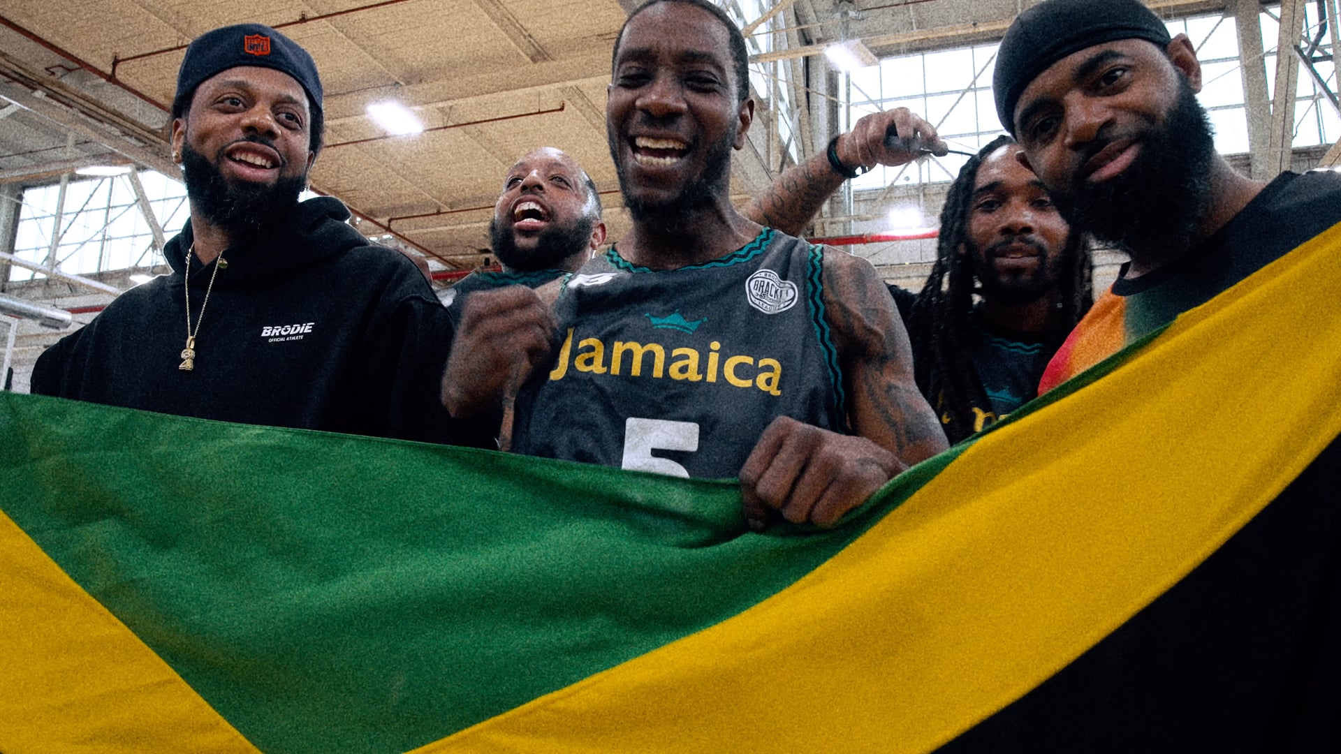 Teammates celebrating together at the Brodie Culture Cup