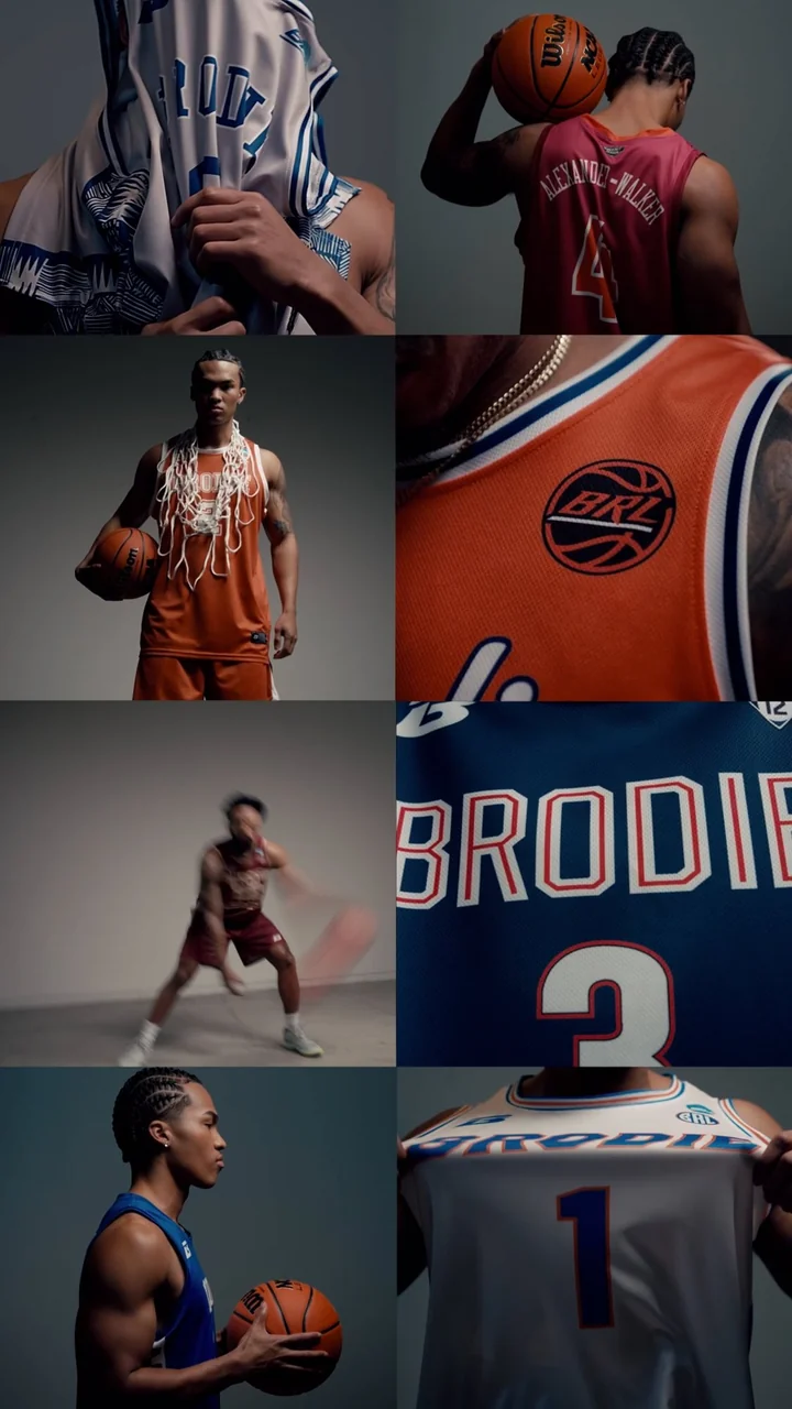 Still from the Bracket Season jersey grid film