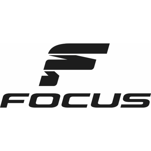Black stylized letter F above the bold text 'FOCUS'.