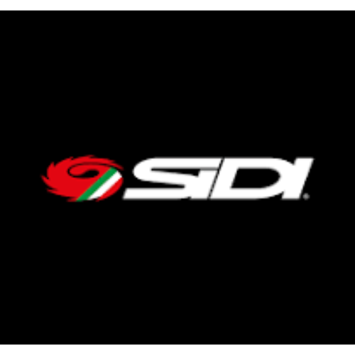 SIDI brand logo with stylized red swirl and Italian flag colors.