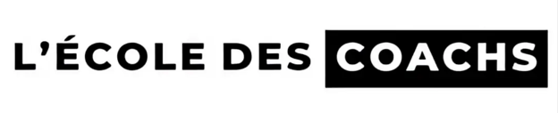 Text logo reading 'L’ÉCOLE DES COACHS' with the word COACHS emphasized in a black rectangle.