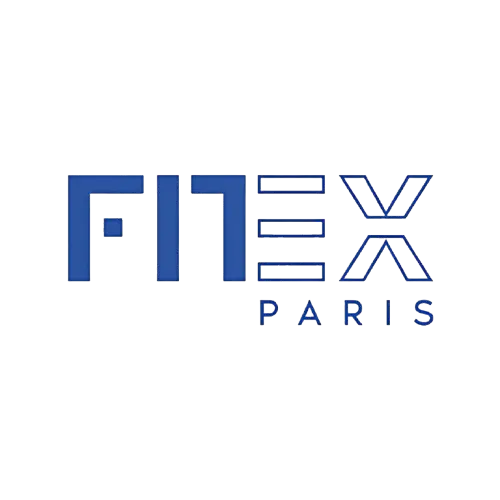 FITEX PARIS logo with stylized blue and gray letters.