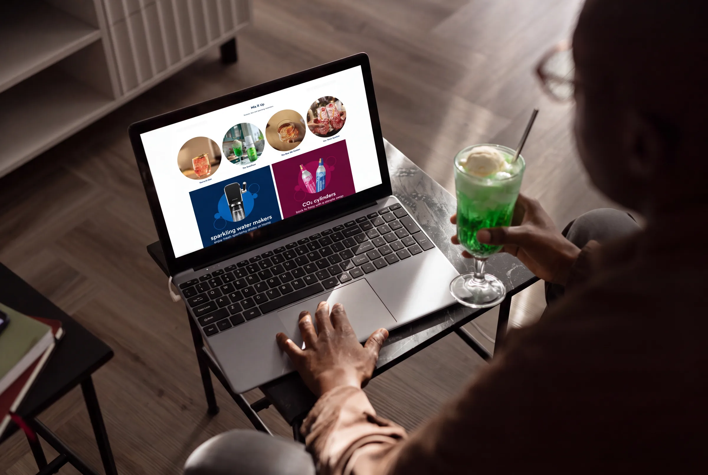 Sodastream shop on a laptop