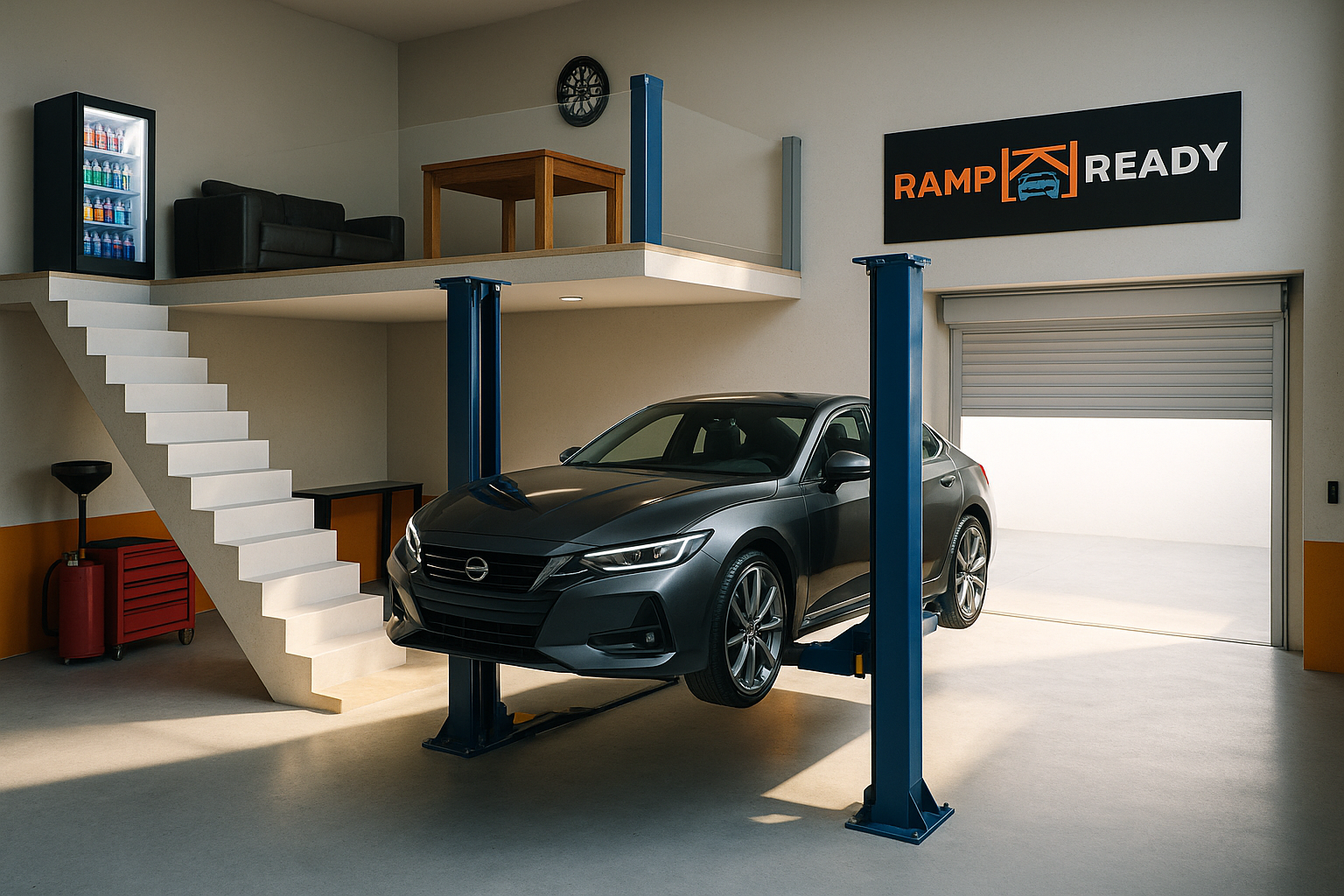 [background image] image of toolbox in workshop (for a plumbing service)