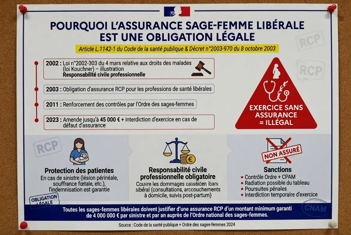 l'assurance, obligation légale des sages femmes en libérale 