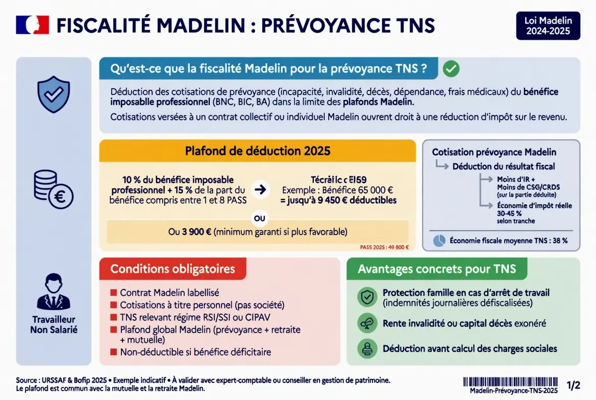 fiscalité Madelin et prévoyance TNS