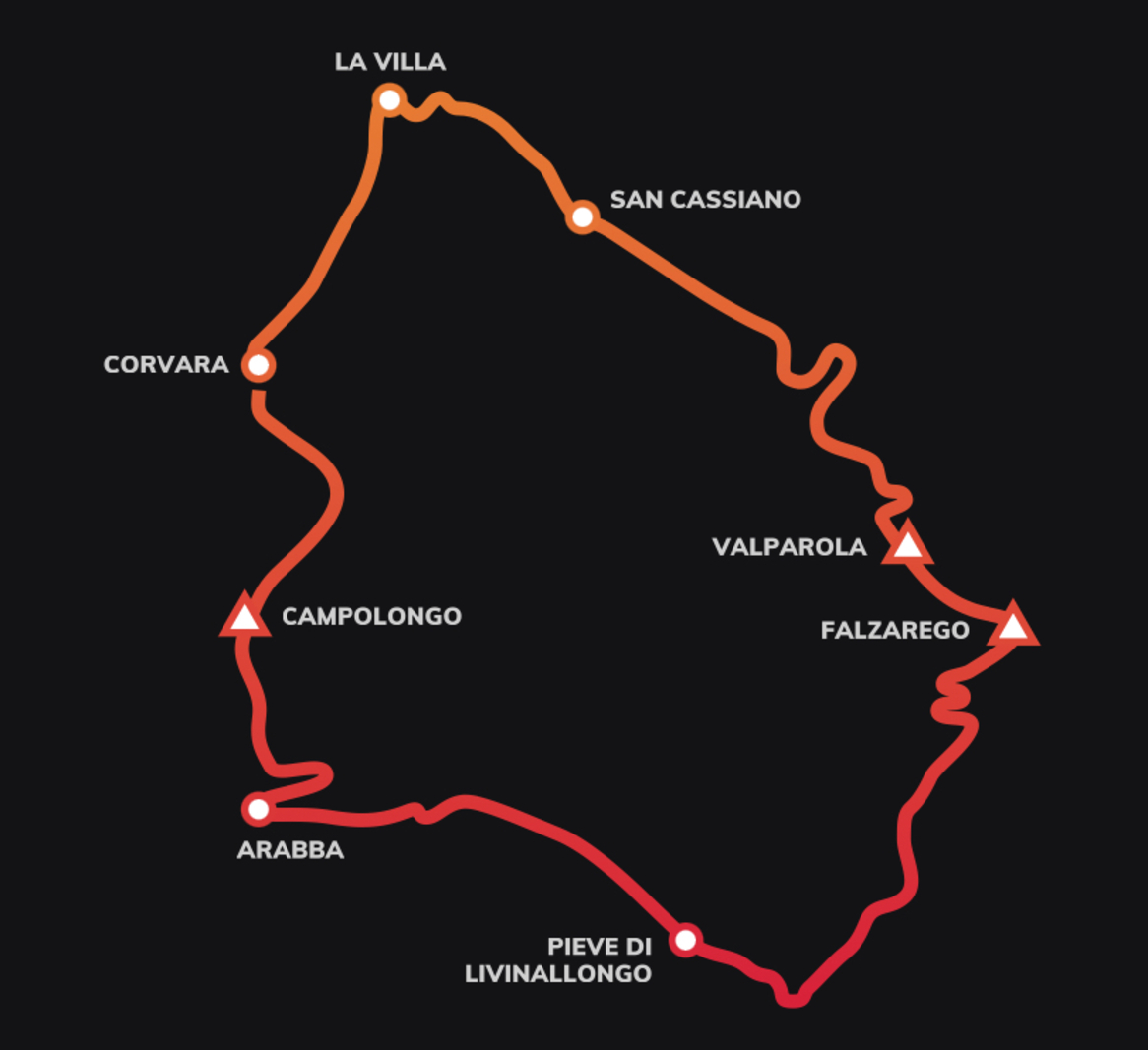 mappa dolomites bike day