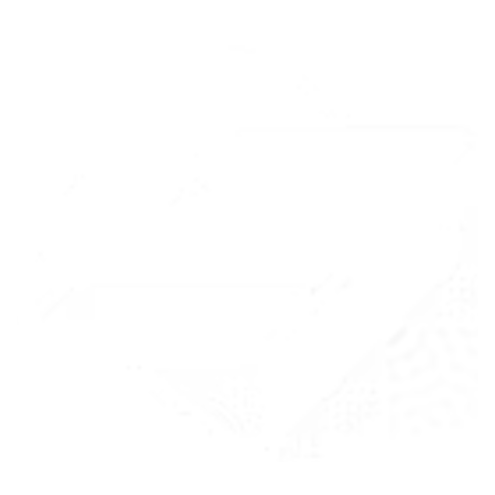 White stylized angular shape resembling two mirrored arrows or a lightning bolt on a black background.