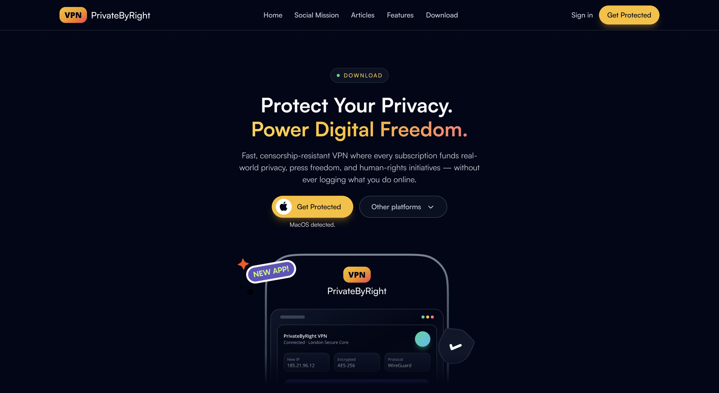 PrivateByRight — VPN Website