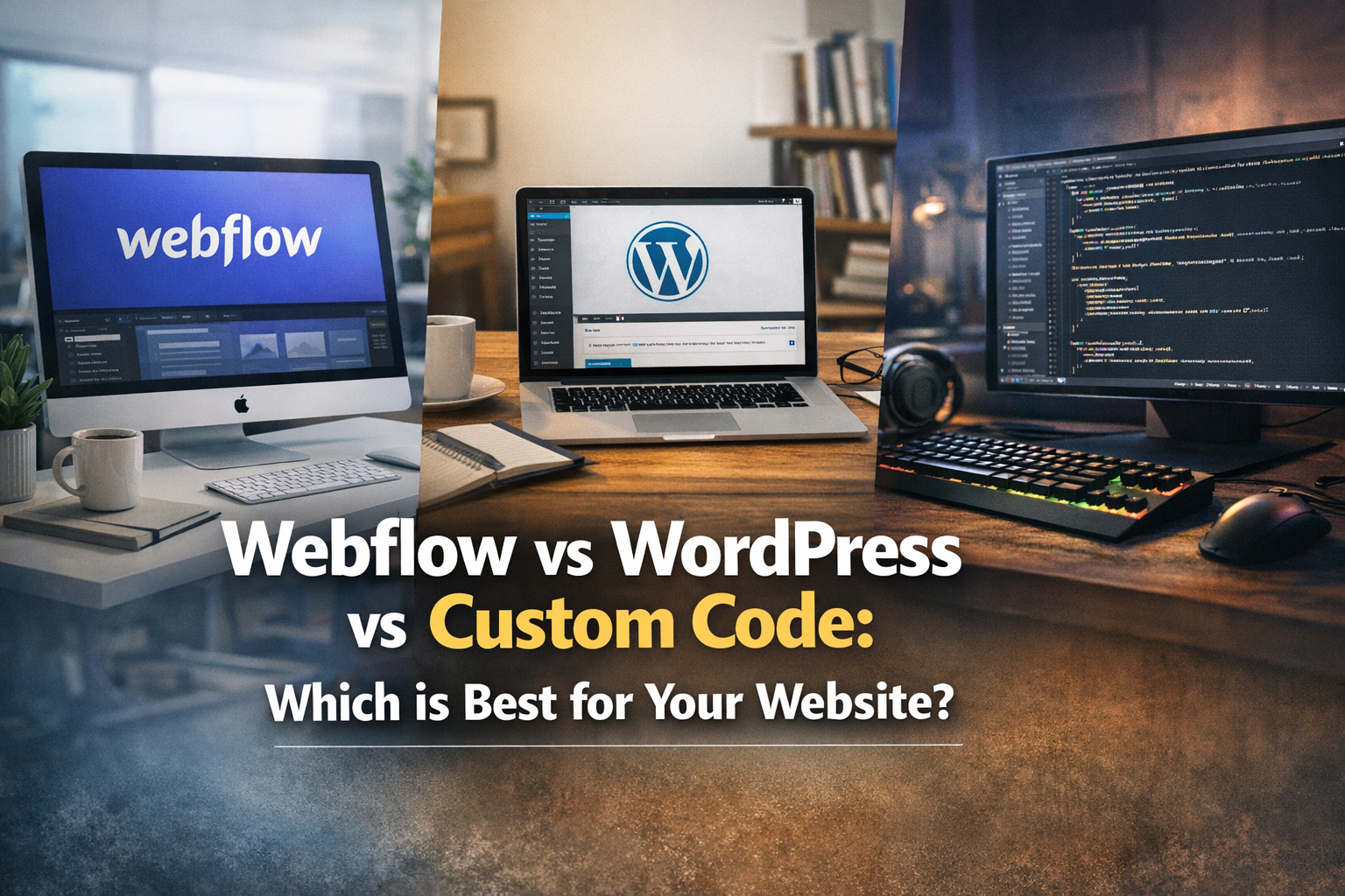 Webflow vs WordPress vs Custom Code (2026): What to Choose for a High-Performing Business Website