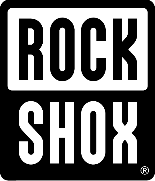 RockShox logo with bold white text on a black background.