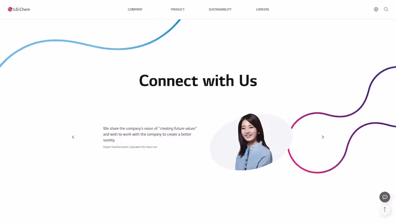 Screenshot of the official career page of LG Chem