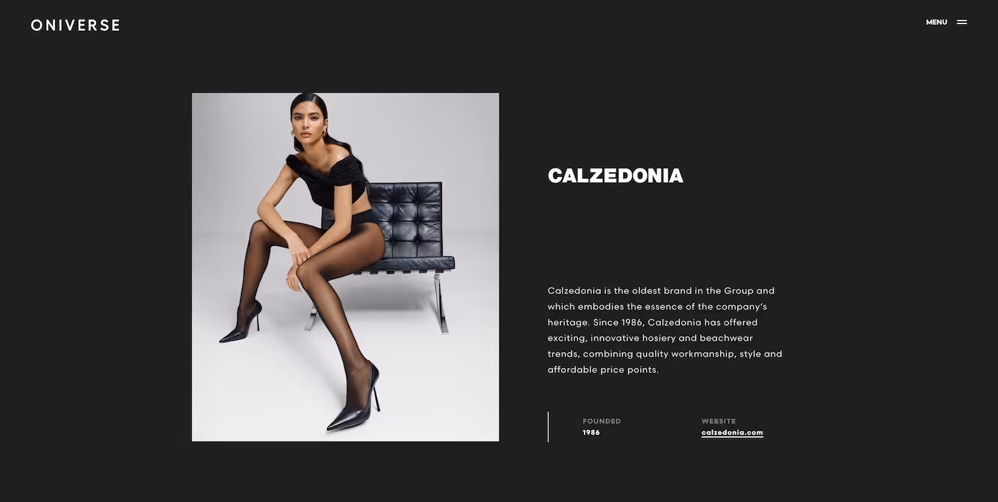 Screenshot of the official career page of Calzedonia