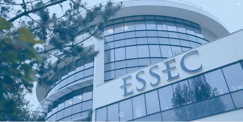 Screenshot of the official career page of ESSEC Business School