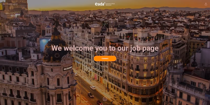 Screenshot of the official career page of Eada