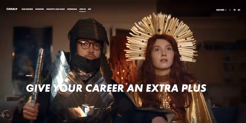 Screenshot of the official career page of CANAL+ Group