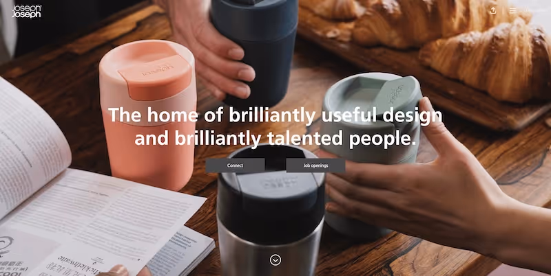 Screenshot of the official career page of Joseph Joseph