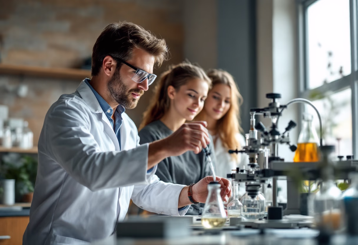 image of science experiment for a k12 school