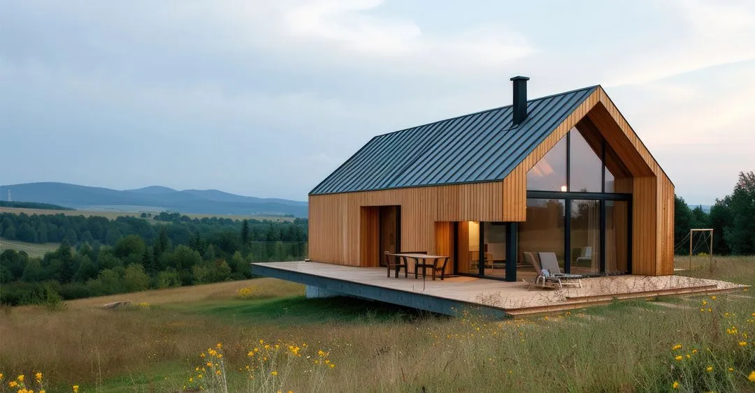 Twilight Serenity at Coastal Modern Home Freepik AI