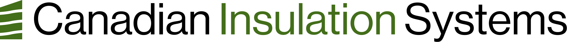Canadian Insulation Systems text logo with black and green writing.