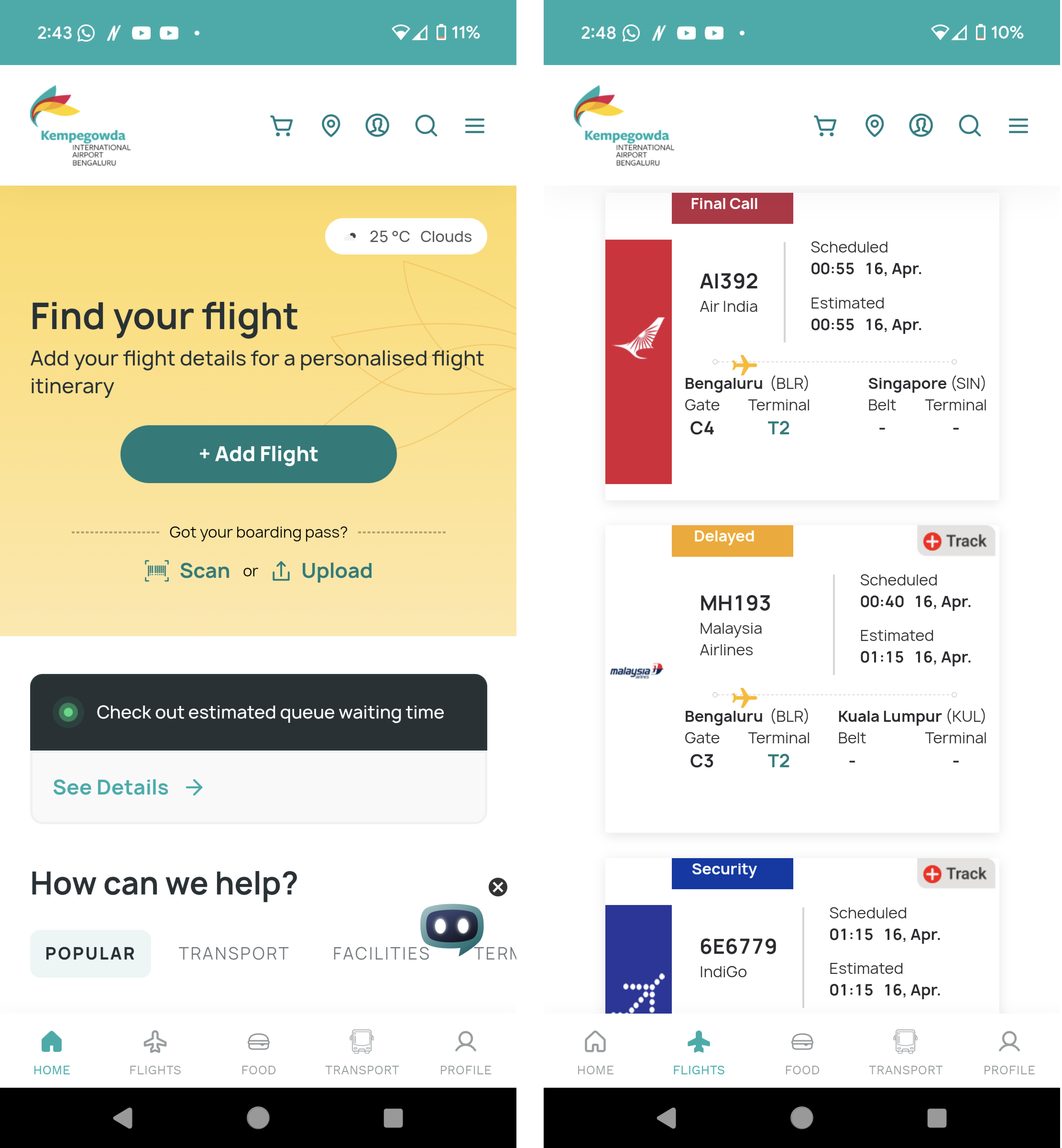 A mockup of a project