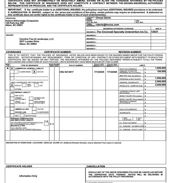 Carolina landscaping project result