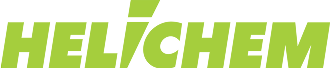 Helichem bedrijfslogo in groene letters.