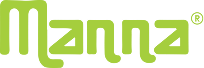 Manna bedrijfslogo in groene letters.