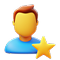 Illustration of a person with a star symbol indicating expertise or achievement.