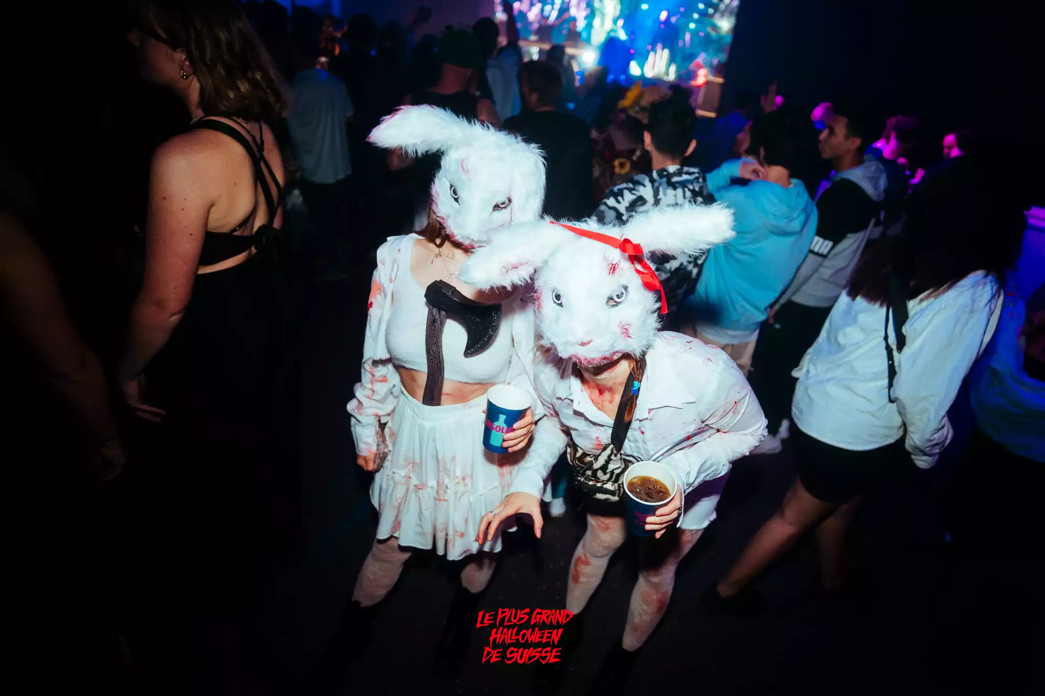 Scène spectaculaire du festival Halloween à Lausanne