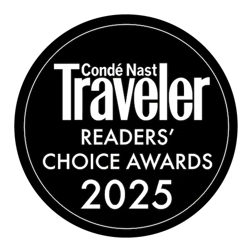 Travel + Leisure World's Best Awards 2024 circular logo.