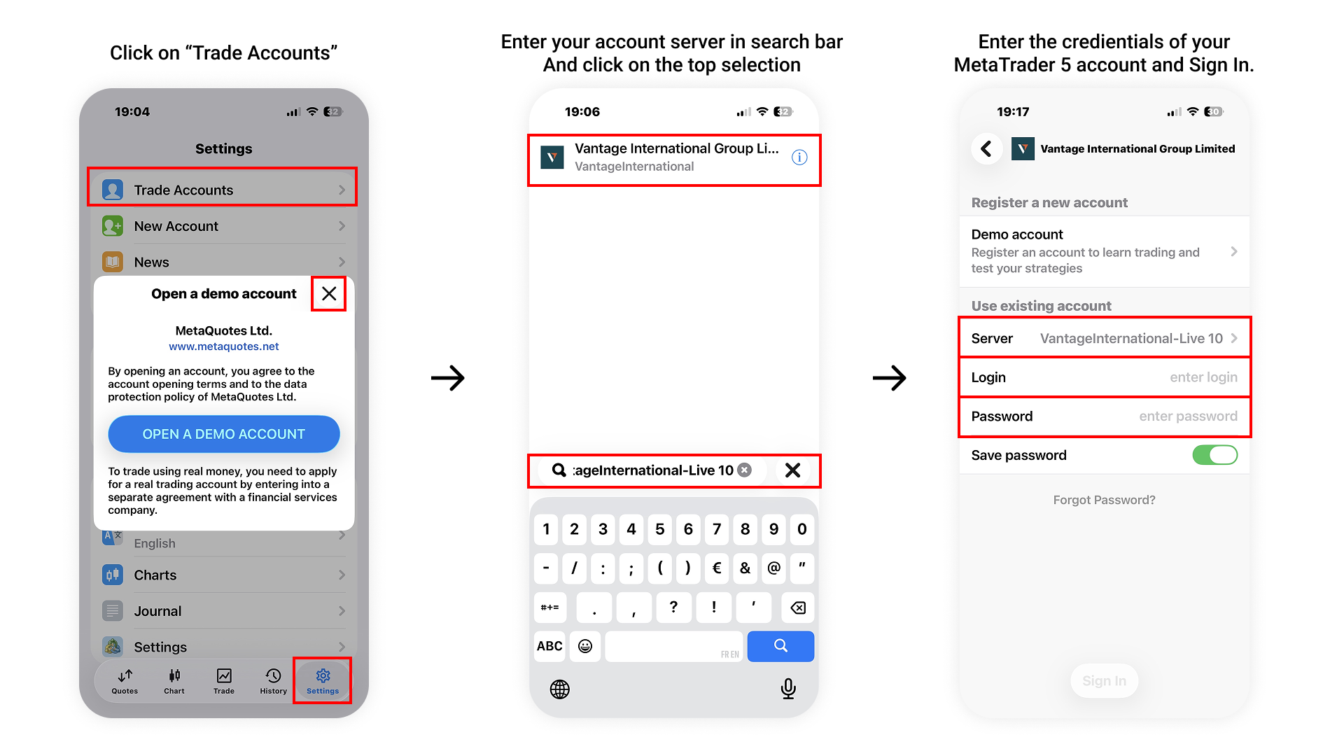 MetaTrader 5 login tutorial
