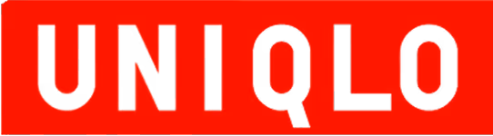 UNIQLO brand logo with black letters on a red background.